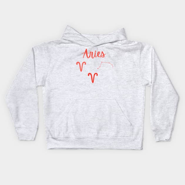 Aries Zodiac Kids Hoodie by lolalistic